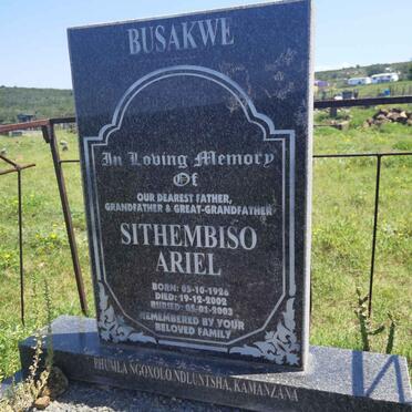 BUSAKWE Sithembiso Ariel 1926-2002