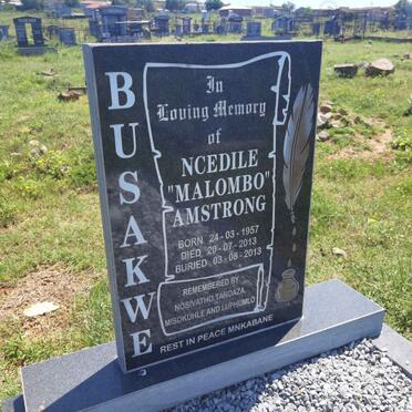 BUSAKWE Ncedile Amstrong 1957-2013