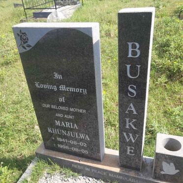 BUSAKWE Maria Khunjulwa 1941-1998