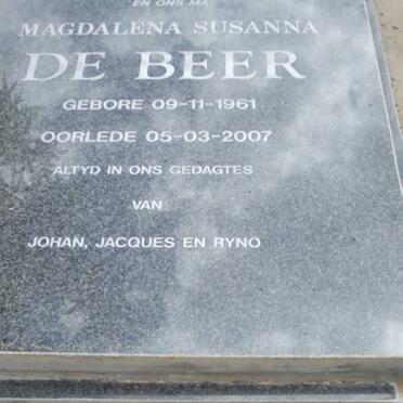 BEER Magdalena Susanna, de 1961-2007