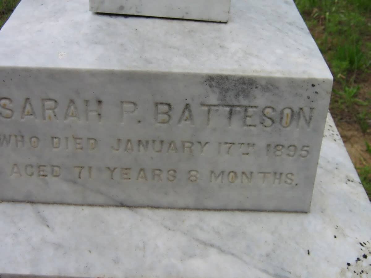 BATTESON Sarah P -1895