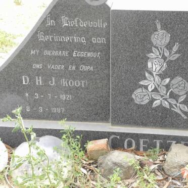 COETZEE D.H.J. 1921-1987