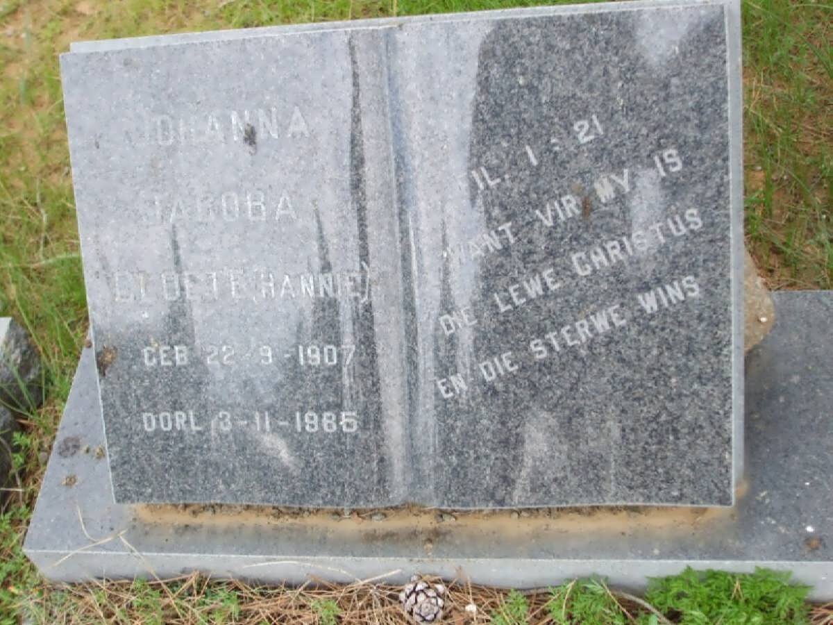 CLOETE Johanna Jacoba nee 1907-1985