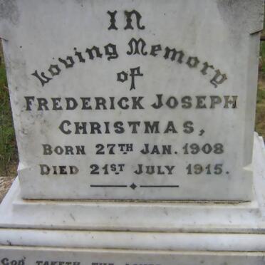 CHRISTMAS Frederick Joseph 1908-1915 