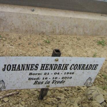 CONRADIE Johannes Hendrik 1946-2010
