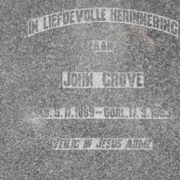 GROVE John 1889-1953