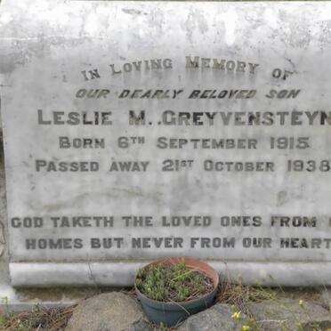 GREYVENSTEYN Leslie M. 1915-1938