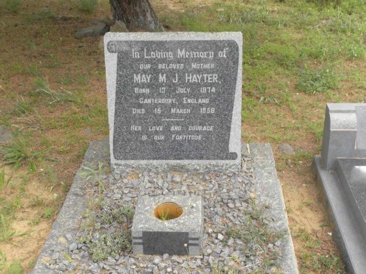 HAYTER May M.J. 1874-1958