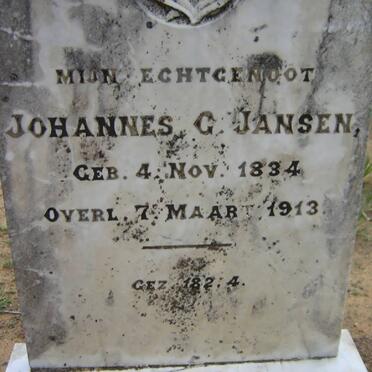 JANSEN Johannes G. 1834-1913