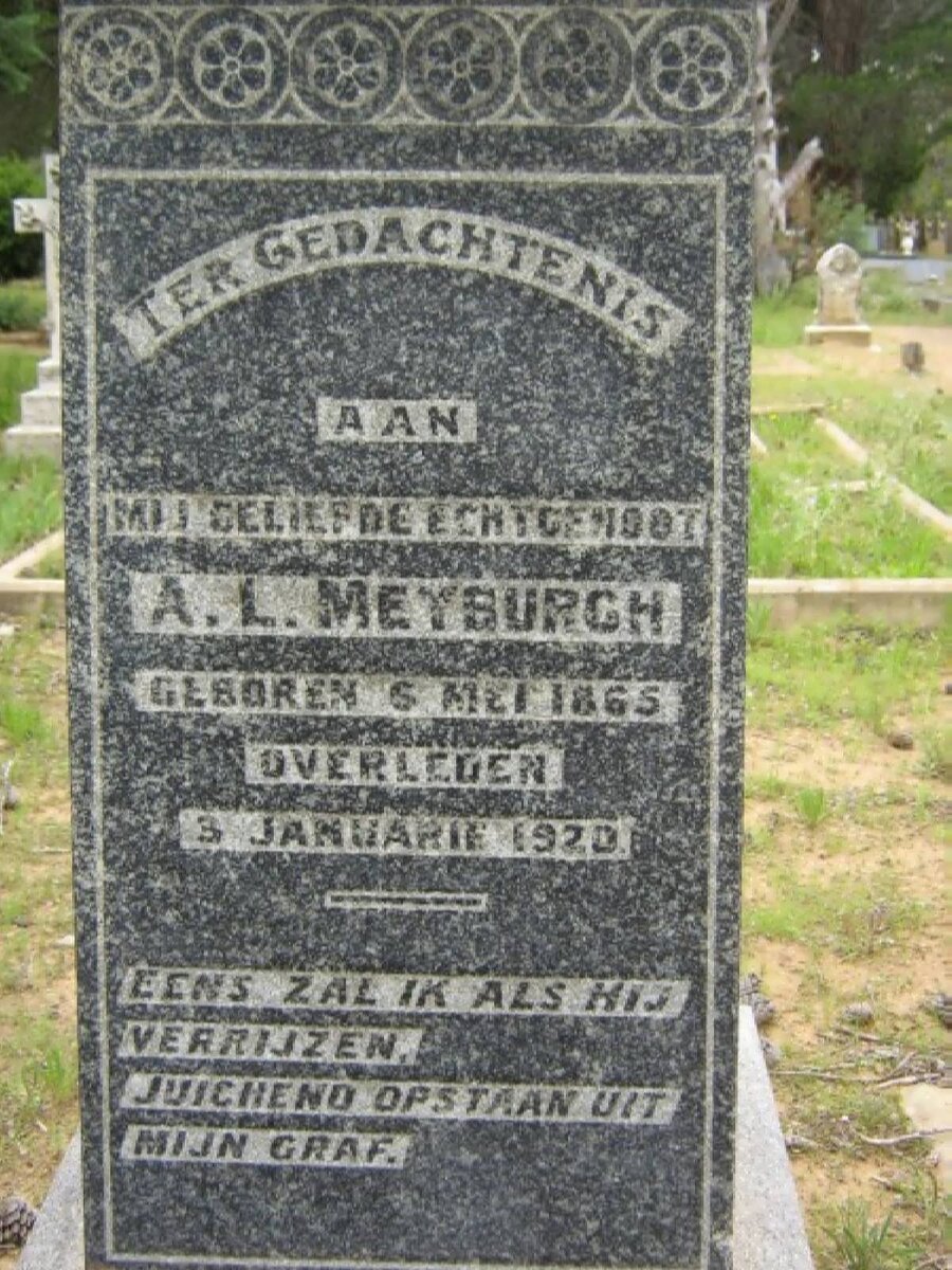 MEYBURGH A.L. 1865-1920