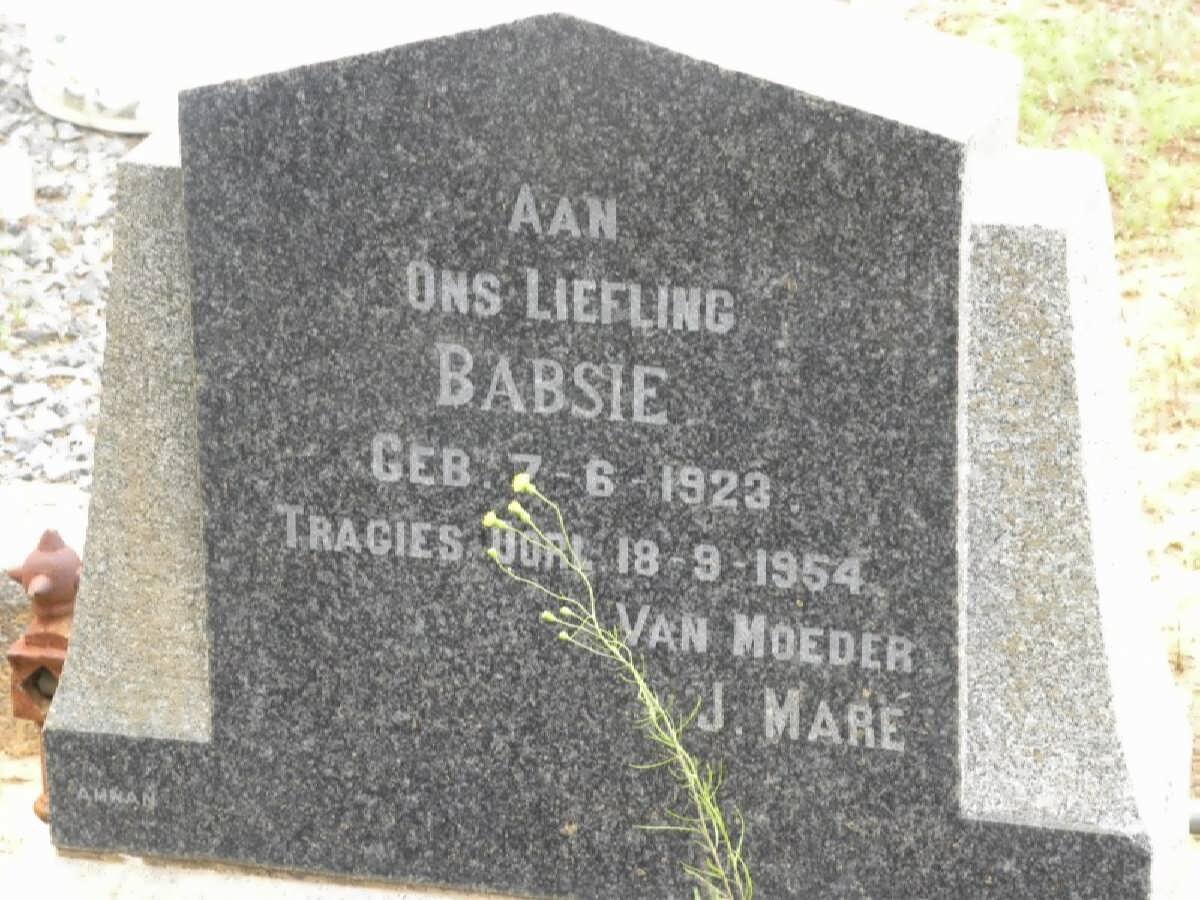 MARE Babsie 1923-1954