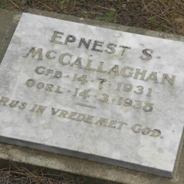 McCALLAGHAN Ernest S. 1931-1938