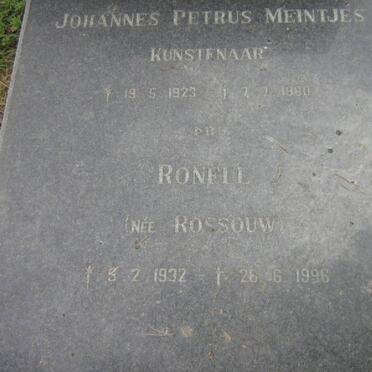 MEINTJES Johannes Petrus 1923-1980 &amp; Ronell ROSSOUW 1932-1996