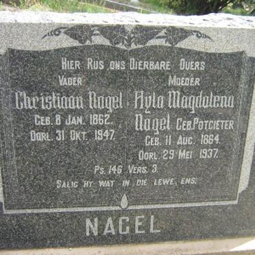 NAGEL Christiaan 1862-1947 &amp; Hyla Magdalena POTGIETER 1864-1937