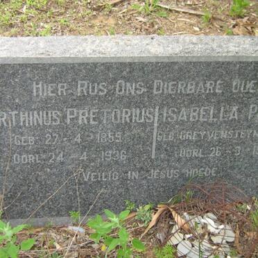 PRETORIUS Marthinus 1859-1936 &amp; Isabella GREYVENSTEYN 1860-1934