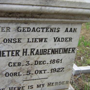 RAUBENHEIMER Pieter H. 1861-1927