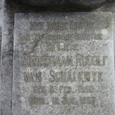 SCHALKWYK Christiaan Rudolf, van 1950-1950