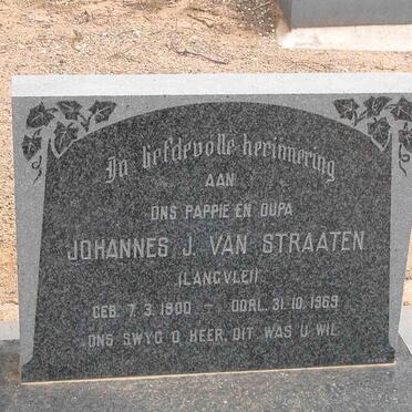 STRAATEN Johannes J., van 1900-1969