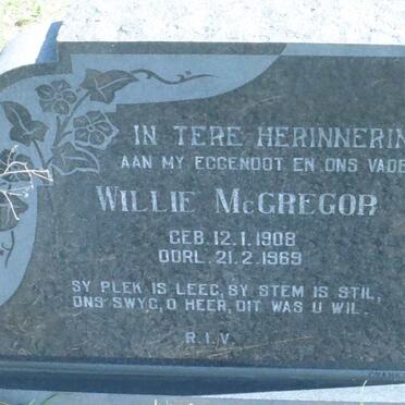McGREGOR Willie 1908-1969
