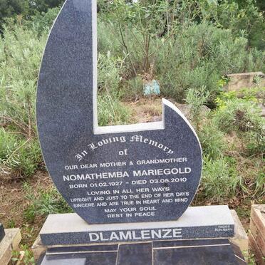 DLAMLENZE Nomathemba Mariegold 1927-2010
