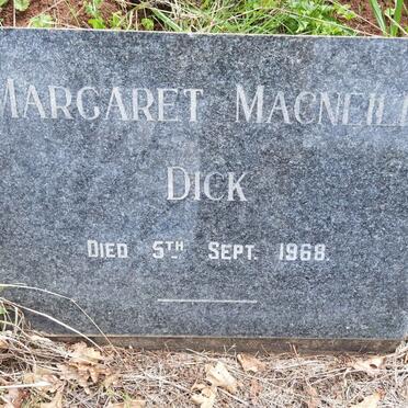 DICK Margaret Macneill -1968