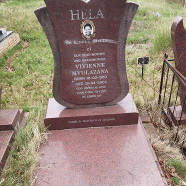 HELA Vivienne Mvulazana 1910-2005