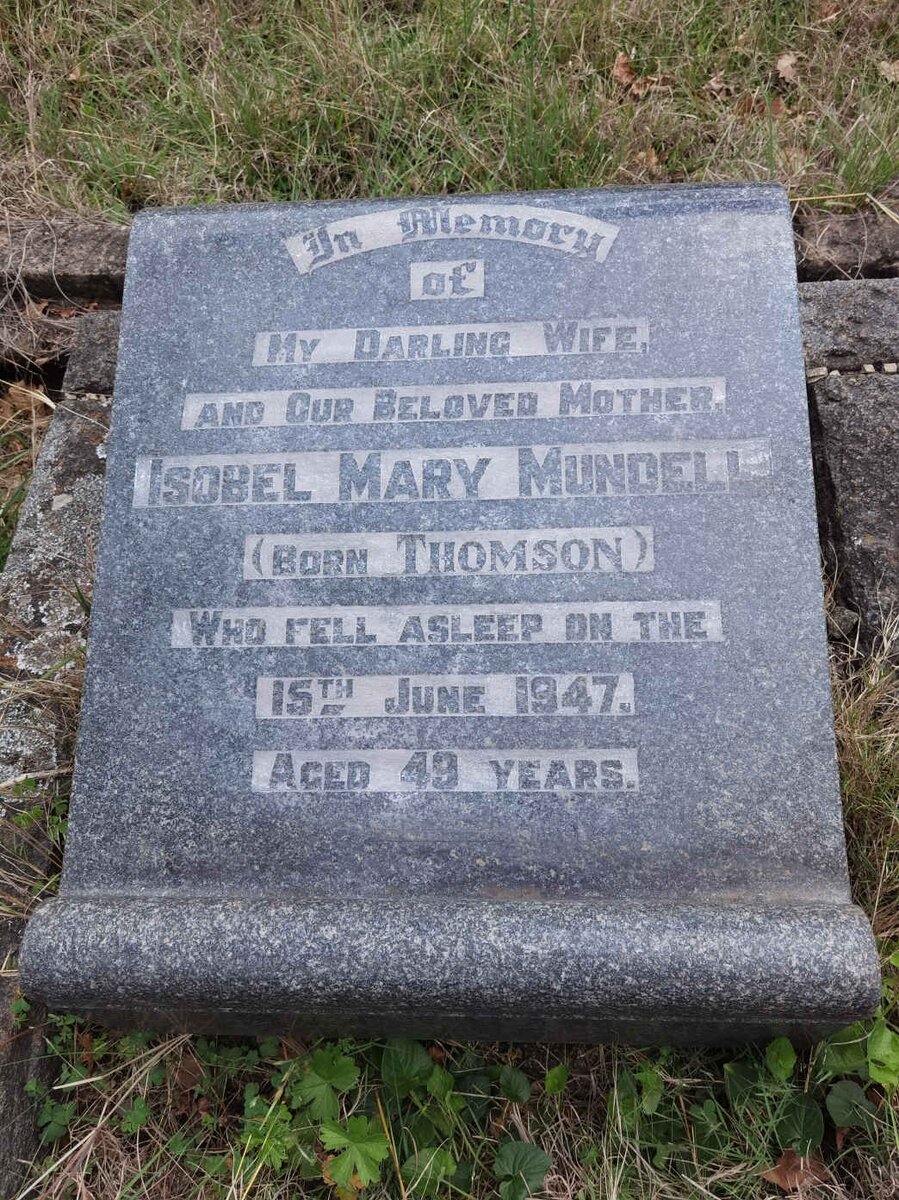 MUNDELL Isobel Mary nee THOMSON -1947