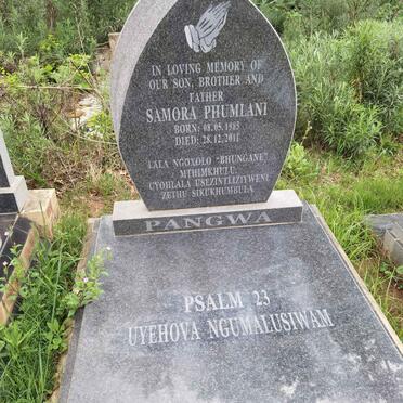 PANGWA Samora Phumlani 1985-2011