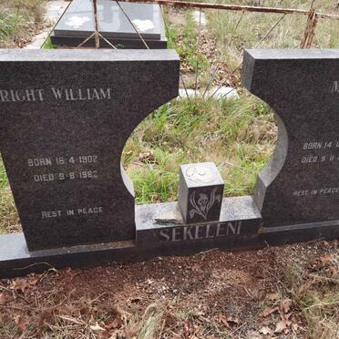 SEKELENI Bright William 1902-1982 &amp; Mabel 1912-1983