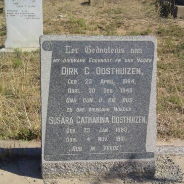 OOSTHUIZEN Dirk G. 1884-1949 &amp; Susara Catharina 1893-1961