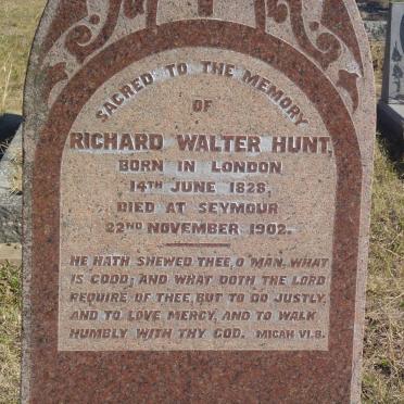 HUNT Richard Walter 1828-1902 