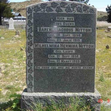 MITTON Barend Jacobus 1856-1919 &amp; Wilhelmina Hermina LAUFS 1856-1929