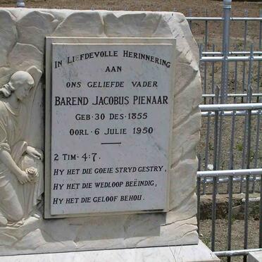 PIENAAR Barend Jacobus 1855-1950