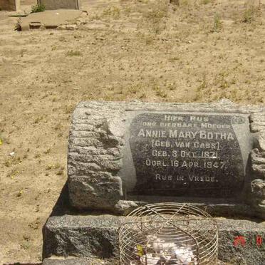 BOTHA Annie Mary nee  VAN GASS 1871-1947