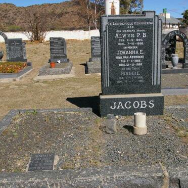 JACOBS Alwyn P.B. 1880-1956 &amp; Johanna E. VAN ASWEGEN 1885-1966