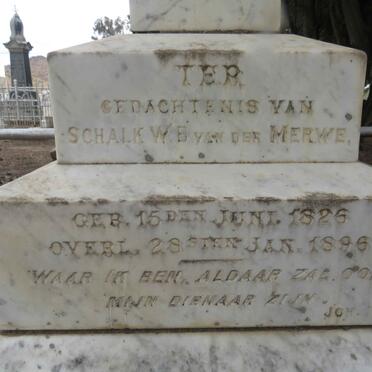 MERWE Schalk W.B., van der 1826-1896 &amp; Hester Susanna Louisa NAUDE 1836-1916