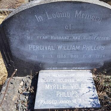 PHILLIPS Percival William 1885-1954 &amp; Myrtle Violet -1969