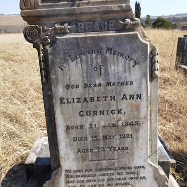 CURNICK Elizabeth Ann 1848-1921