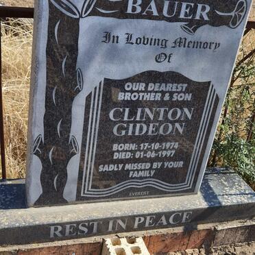 BAUER Clinton Gideon 1974-1997