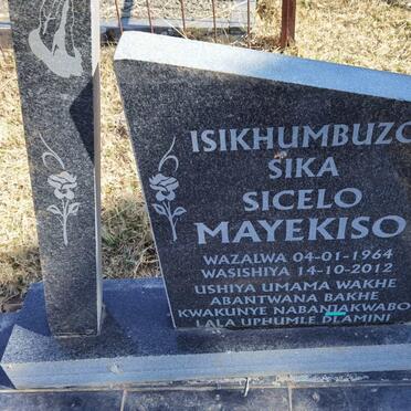 MAYEKISO Isikhumbuzo Sika Sicelo 1964-2012