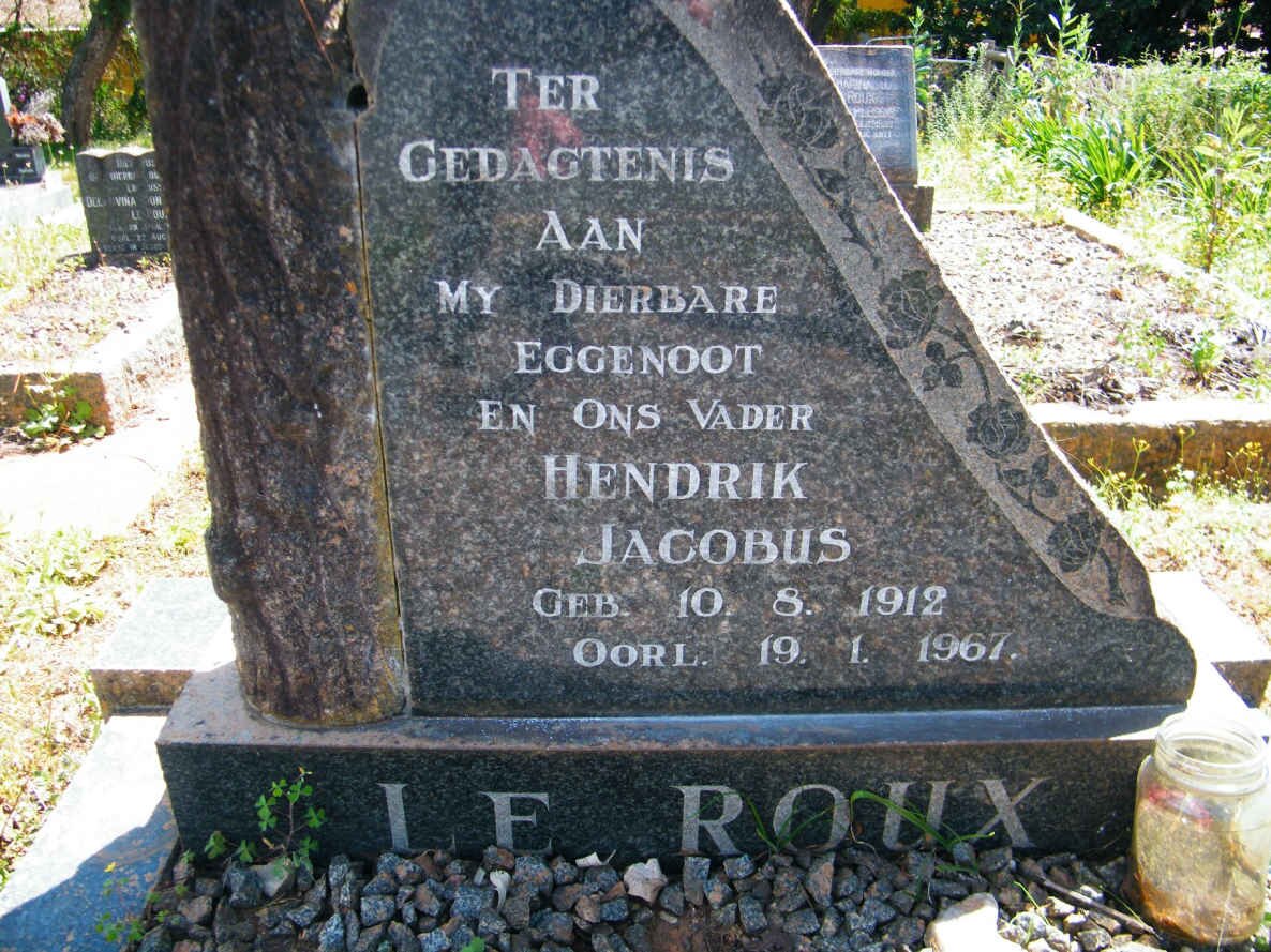 ROUX Hendrik Jacobus, le 1912-1967