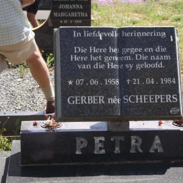 GERBER Petra nee SCHEEPERS 1958-1984