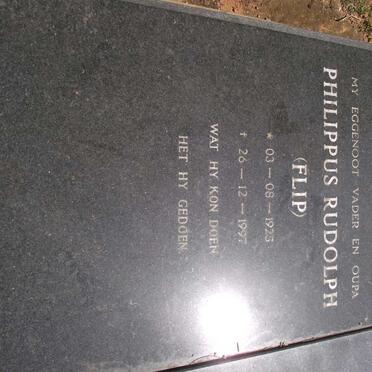 WOLMARANS Philippus Rudolph 1925-1997