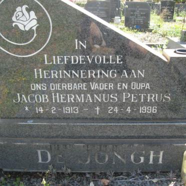 JONGH Jacob Hermanus Petrus, de 1913-1996