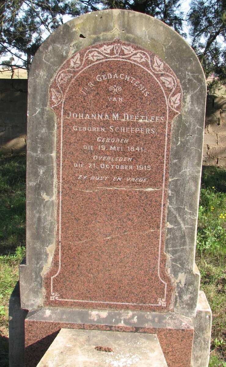 DEETLEFS Johanna M. nee SCHEEPERS 1841-1915