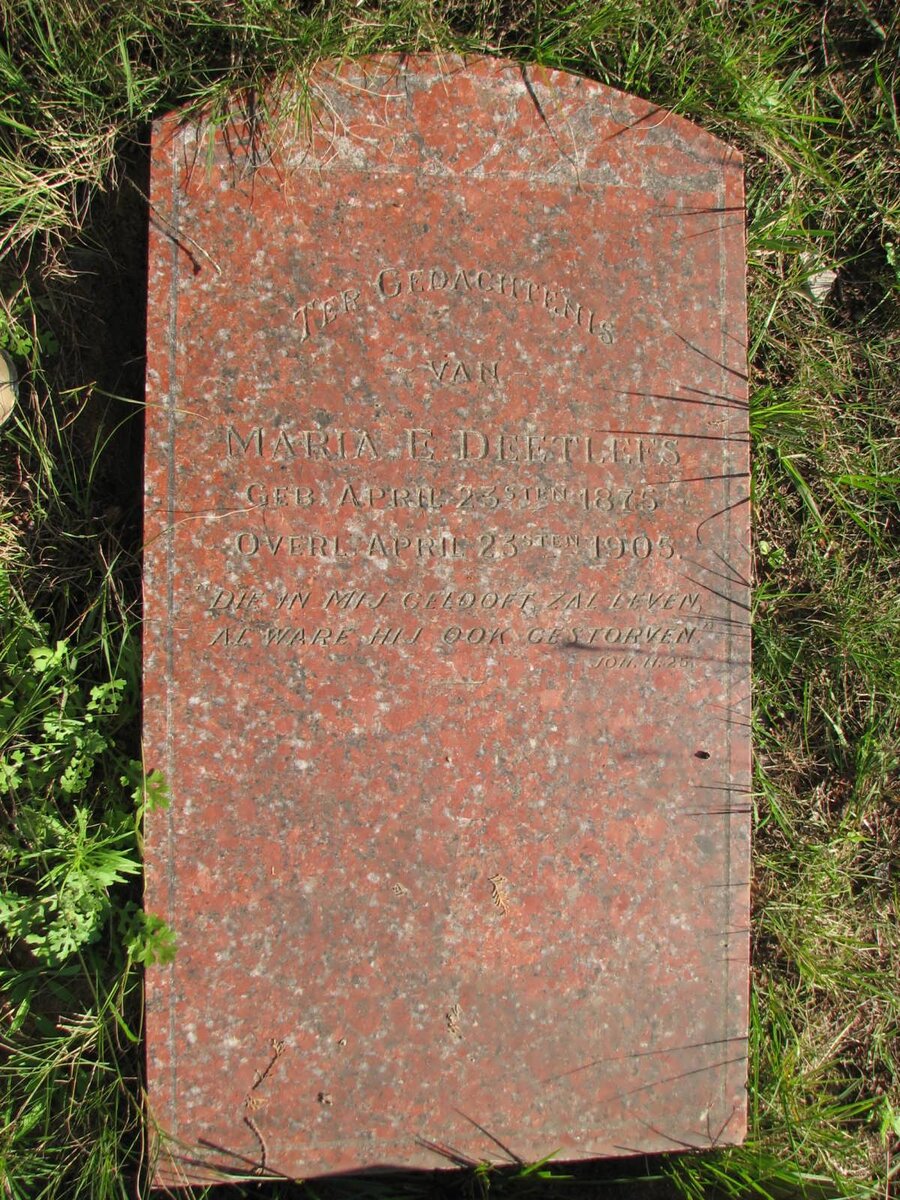 DEETLEFS Maria E. 1875-1905