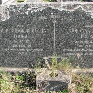 FOURIE Philip Rudolph Botha 1857-1945 &amp; Johanna Maria MEYER 1860-1934
