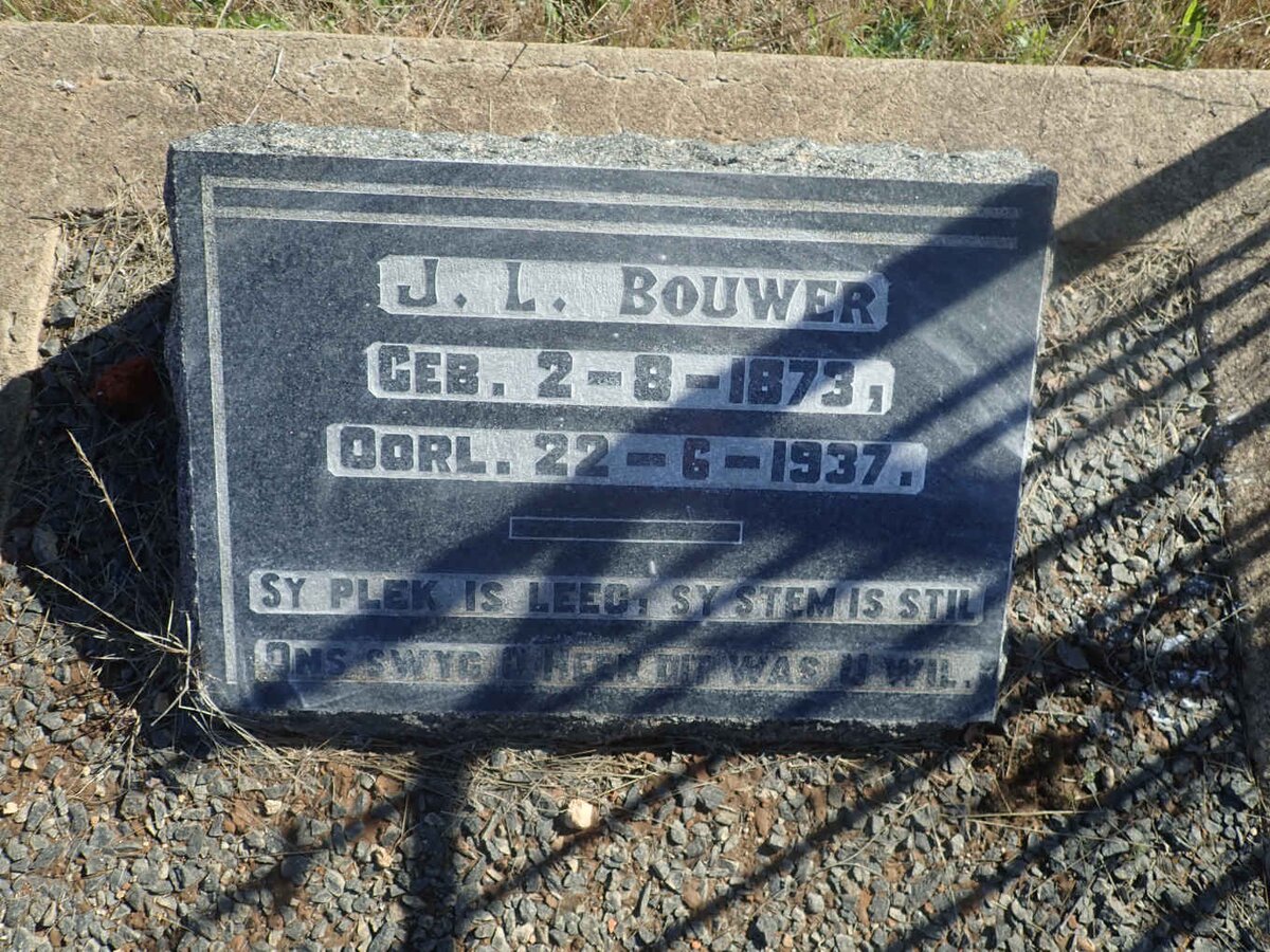 BOUWER J.L. 1873-1937