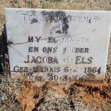 ELS Jacoba J. nee MARAIS 1864-1943
