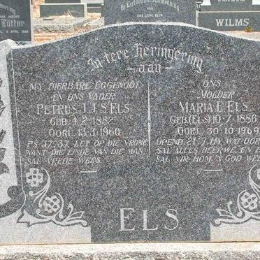 ELS Petrus J. J. S. 1882-1960 &amp; Maria E. ELS 1886-1969